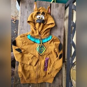 SCOBBY DOO SZ 4/5Y NWT BROWN SCOOBY sweatshirt w/ hood